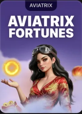 Aviatrix Fortunes game tile — pilot with flying goggles and gold coins
