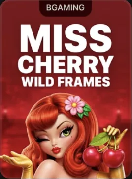 Miss Cherry Wild Frames game tile — red-haired character holding cherries